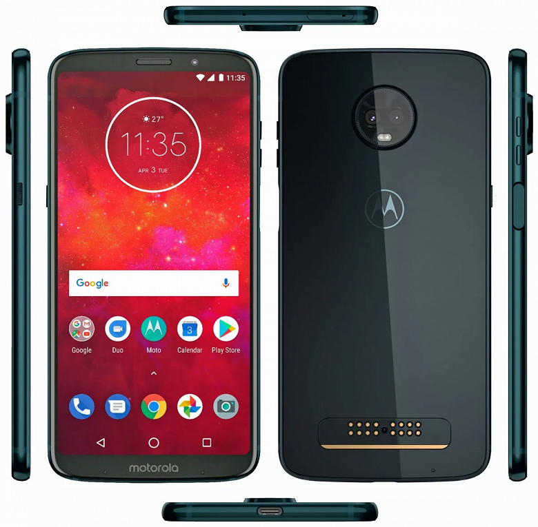 Смартфон Moto Z3 Play предложит пользователям синемаграммы и не только